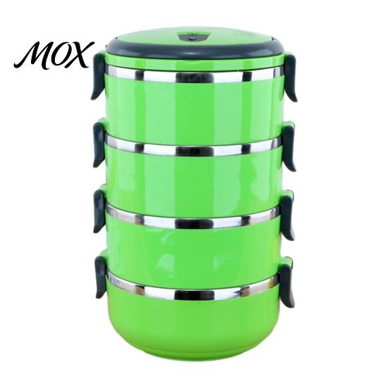 Leak Proof Meal Prep Stackable Insulated Lunch Box with Handle, Stainless Steel Interior Easy Cleaning Outdoor Picnic Food Container Design,