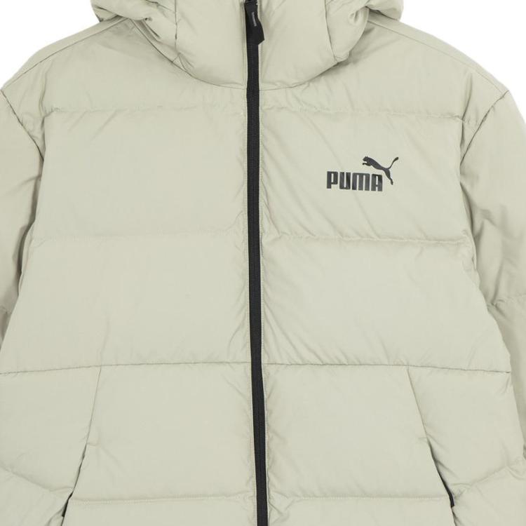 Puma Letter Print Casual Down Jacket With Hood Men Outerwear Marble-Grey 672411-68
