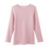 Gunze MH5646 Hot Magic Inner Cold Made In New Misty Size M Women's Shirt, Weather-Proof, 3/4 Sleeve, Japan, Pink,