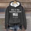 Ladies Fashion Casual Long Sleeve Printed Round Neck Hoodie Pullover Top