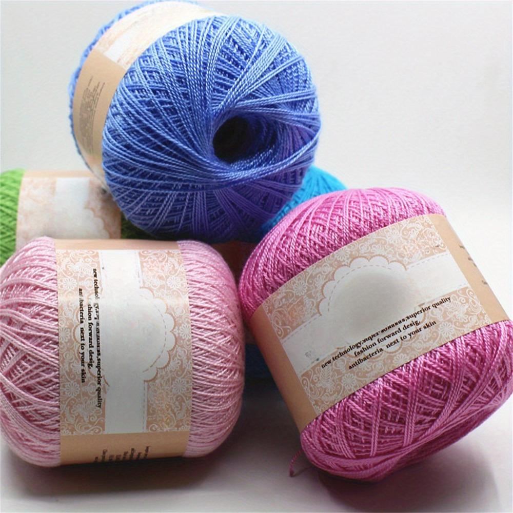 4pcs Thin Yarn Perfect DIY Knitting Crocheting and Embroidery Pearl Lace Thread Handmade Diy Braided Pure Crochet Silky Linen Bright Silk Thread