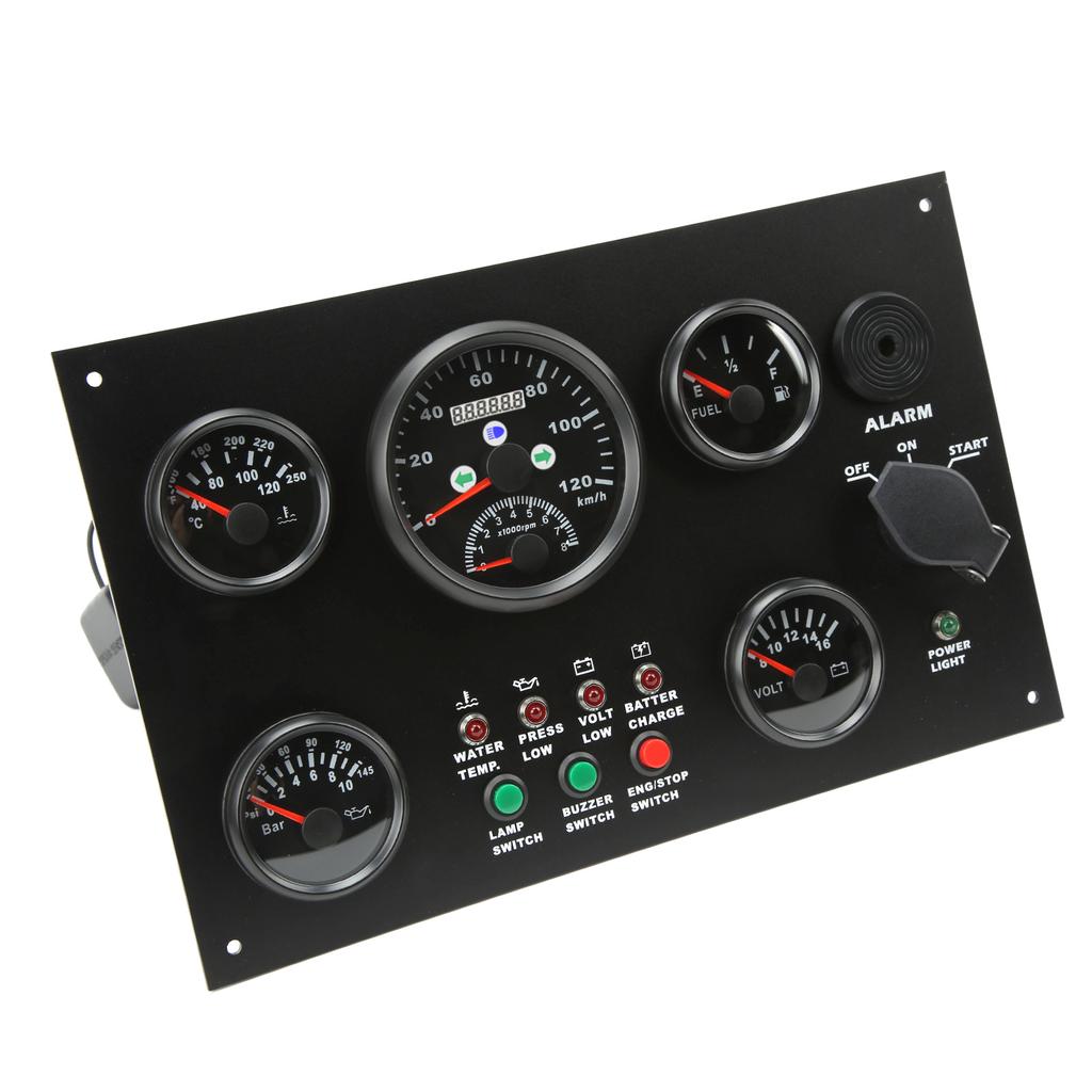 5-ти приборная панель спидометр уровень топлива температура воды измеритель давления масла вольтметр лодка