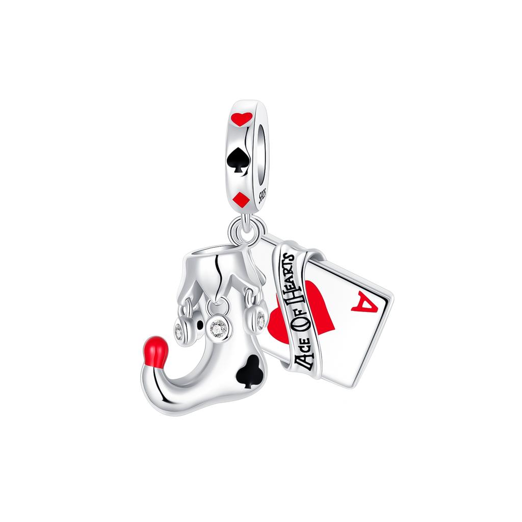 Шармы-подвески Игральные карты Медь Пики К Черви К Дабл Подвеска Подходит для браслета-бенгла, ожерелья, для самостоятельного изготовления ювелирных изделий