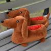 Adorable Dachshund Plush Slippers Cozy Cartoon Design For Comfortable Home Use