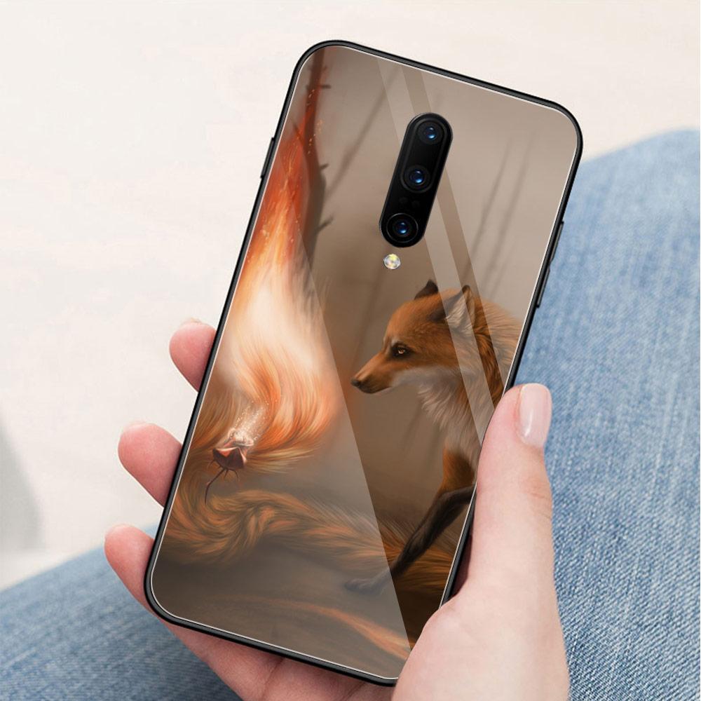 Чехол Oneplus 7pro, стеклянная задняя крышка, милый чехол с изображением лисы, чехол Oneplus 5t для Oneplus 1+ 5 5T 6 Oneplus 6 6t 7 pro