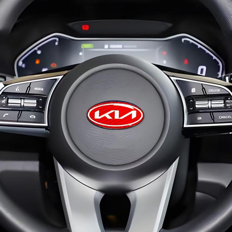 Наклейка-значок на руль автомобиля из углеродного волокна Для KIA K2 K3 K5 KX5 Sportage GT R Stinger Rio Optima Sorento Forte Soul