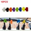 10pcs Nylon Cable Ties Easy Identification Write-on Label Marking Sticker Cable Labels  Home Office