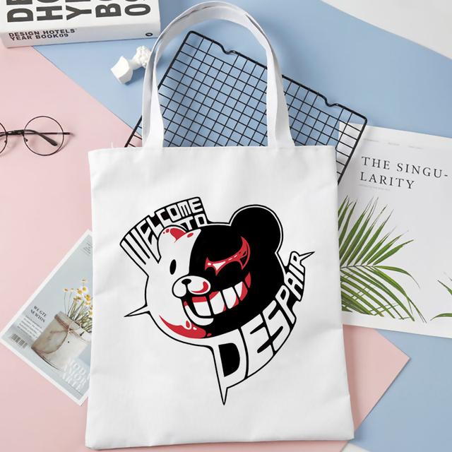 Danganronpa Сумка для покупок Холст Bolso Продуктовый Хлопок Сумка-шоппер Reciclaje Net Custom