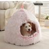 Зимняя теплая собачья кровать, мягкий коврик для сна для кошек, маленьких и средних собак, удобное гнездо для собак, кровать для сна для кошек, аксессуары для собак