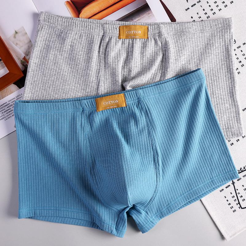 Мужское дышащее белье с четырьмя углами, мужское хлопковое удобное белье больших размеров с плоскими углами