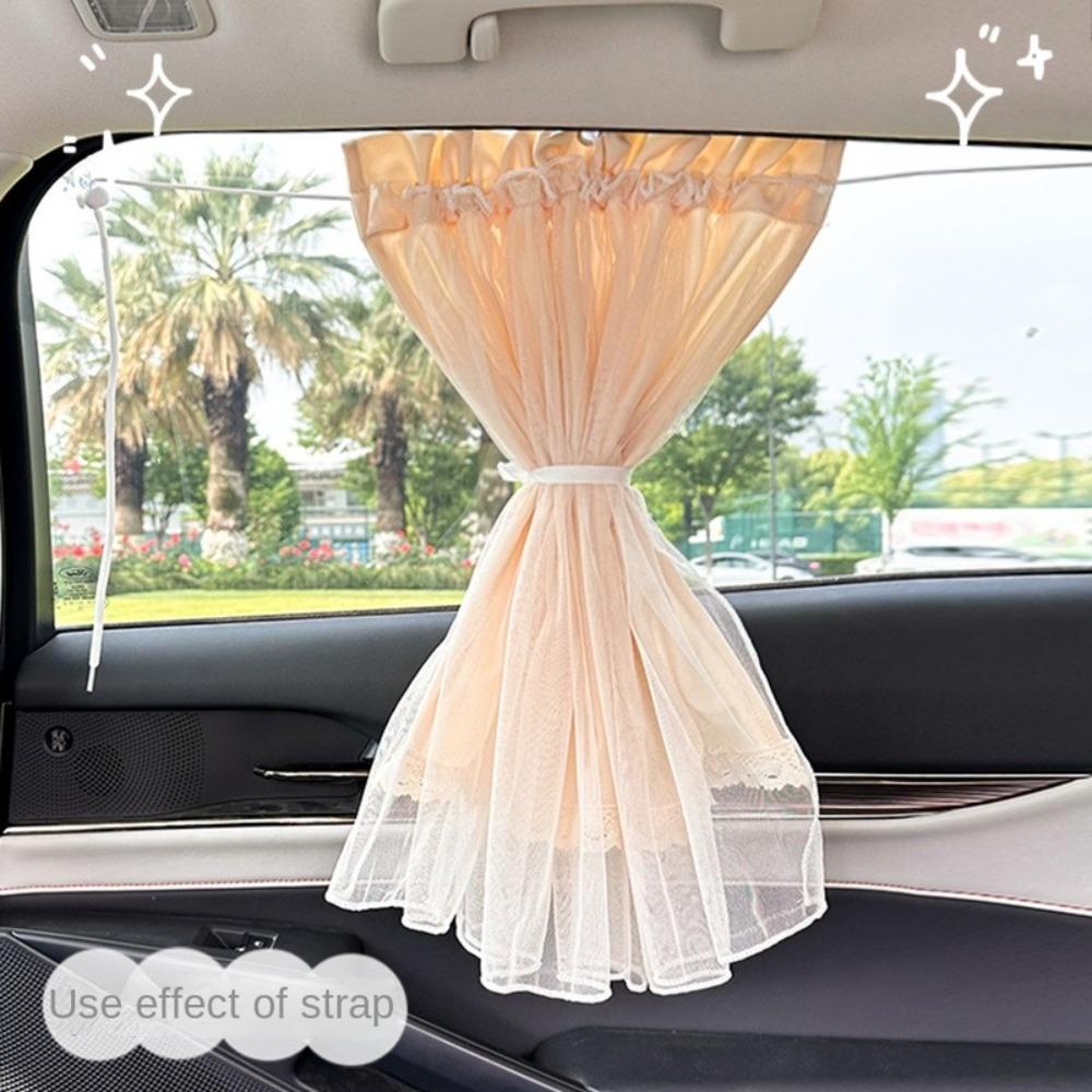 Lace Car Sunshade Curtain UV Protection Baby Car Sunshades Portable Car Window Cover  Rear Seat
