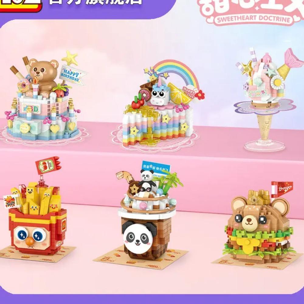 House Building Blocks Household Appliance Dessert Store Street View Snack Children's Toys Boys Girls Gifts Compatible With Lego