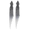 European & American Style Full Diamond Long Tassel Earrings for Women