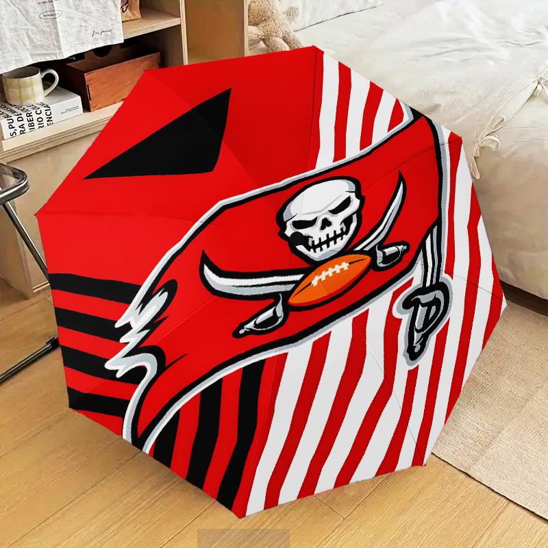 Buccaneers Team Spirit Umbrella Folding umbrella, automatic umbrella 8-Frame for Travel, camping Use Gift for Halloween Christmas