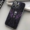 Череп Готический Жуткий Пастельный Гот Чехол Для Телефона Для iPhone 17 15 14 13 11 12 16 Pro Max Plus Mini Прозрачный Силиконовый Мягкий Funda