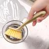 Kitchen Long Handle Cleaning Brush Household Decontamination  Pot Washing Dishwashing Brush Hanging Sink Stove Cleaning Brush