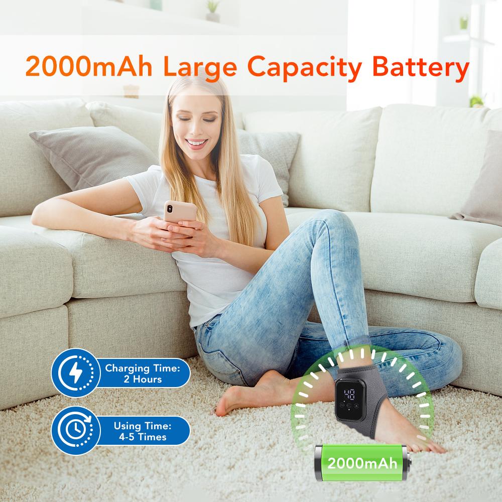 Портативный массажер для ног, бандаж для голеностопа, защита суставов, согревающая вибрационная обертывание для подошвенного фасциита, перезаряжаемая поддержка голеностопа