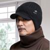 In The Elderly Ear Protection Cold Hat Winter Fleece Thickened Men'S Warm With Brim Knitted Wool Hat New
