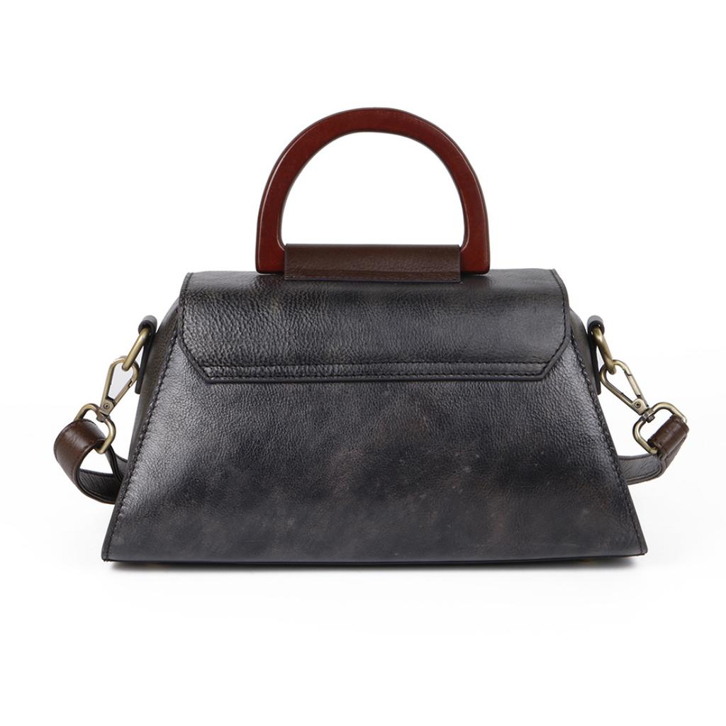 Cowhide Handbag Trapezoidal Shoulder Bag Retro Crossbody Bag Texture Women's Bag