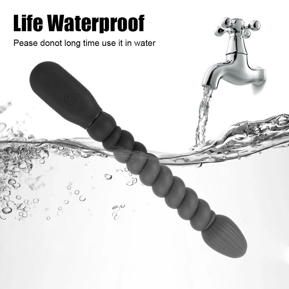 Анальный вибратор Анальные бусины Секс-игрушки для мужчин женщин 10 скоростей Двухмоторные вибраторы Анальная пробка Стимулятор Массаж простаты Анальная пробка