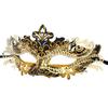 Hoshin Masquerade Mask, Mardi Gras Decoration Venetian Mask for Women (Black with Gold Lines)