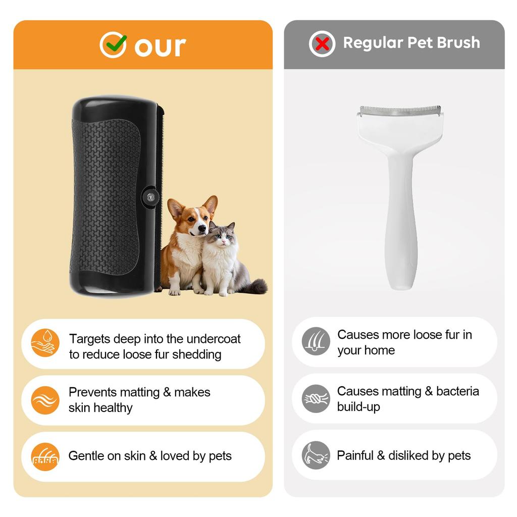 Upgraded Pet Professional Brush Puppy Cat Comb Brush Dog Grooming Shedding Supplies Deshed Dog Hair Remover Pet Fur Knot Cutter