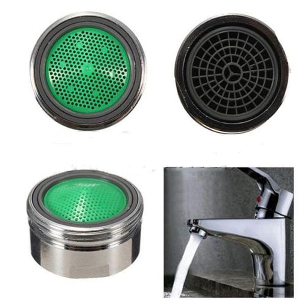 2Pcs New Washbasin Kitchen 23mm Chrome Plated Sprayer Tap Spout Water Saving Faucet Aerator Filter
