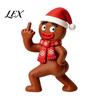 Durable Indoor Christmas Gift Ideas Resin Figurine, Cute Clay Style Santa Snowman Gingerbread Man Unique Holiday Party Photo Props Statue, Festive
