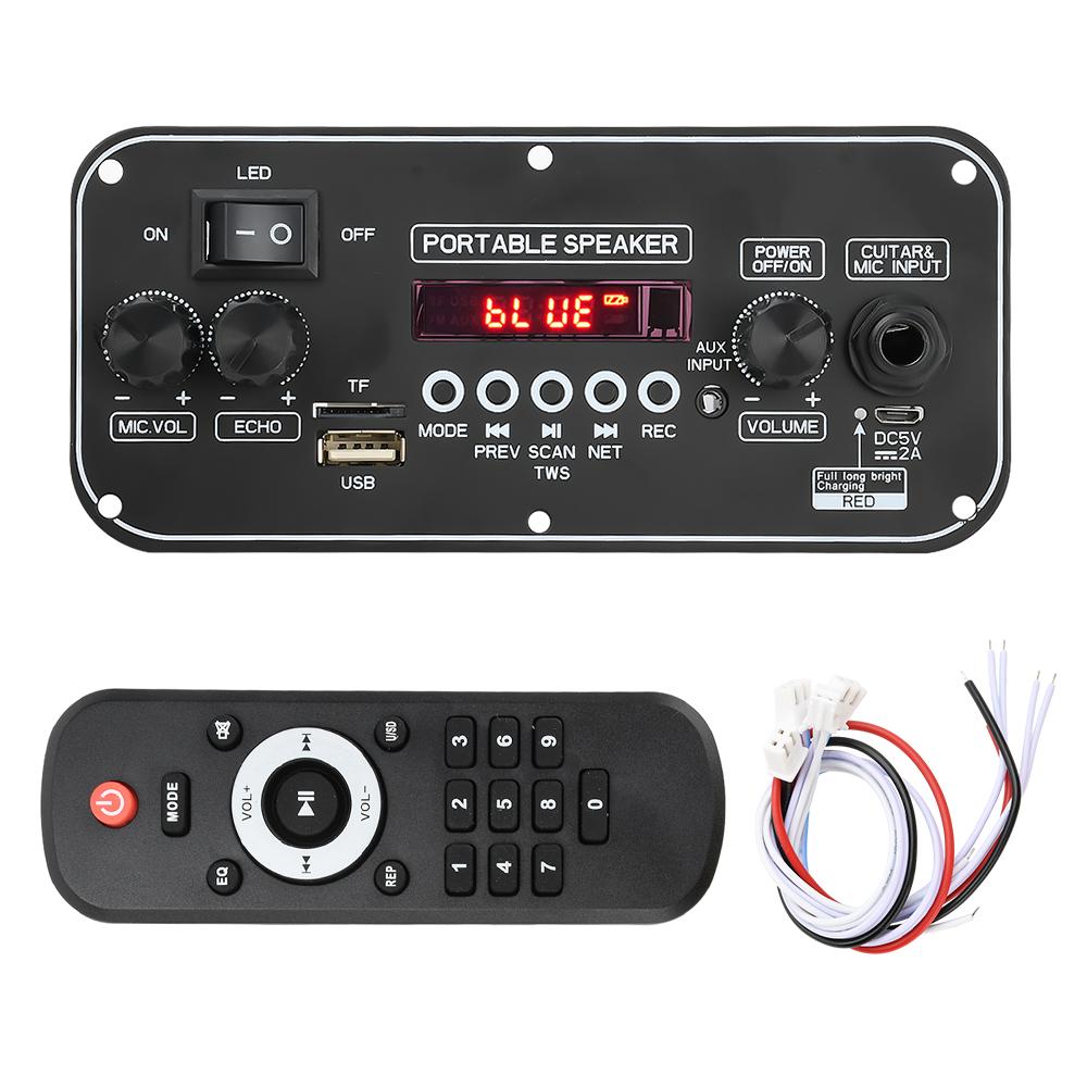 Плата декодирования MP3 BT DC 3,7-5 В 2 * 10 Вт с усилителем мощности MP3 / WMA / WAV / FLAC / APE с функцией микрофона D152BT