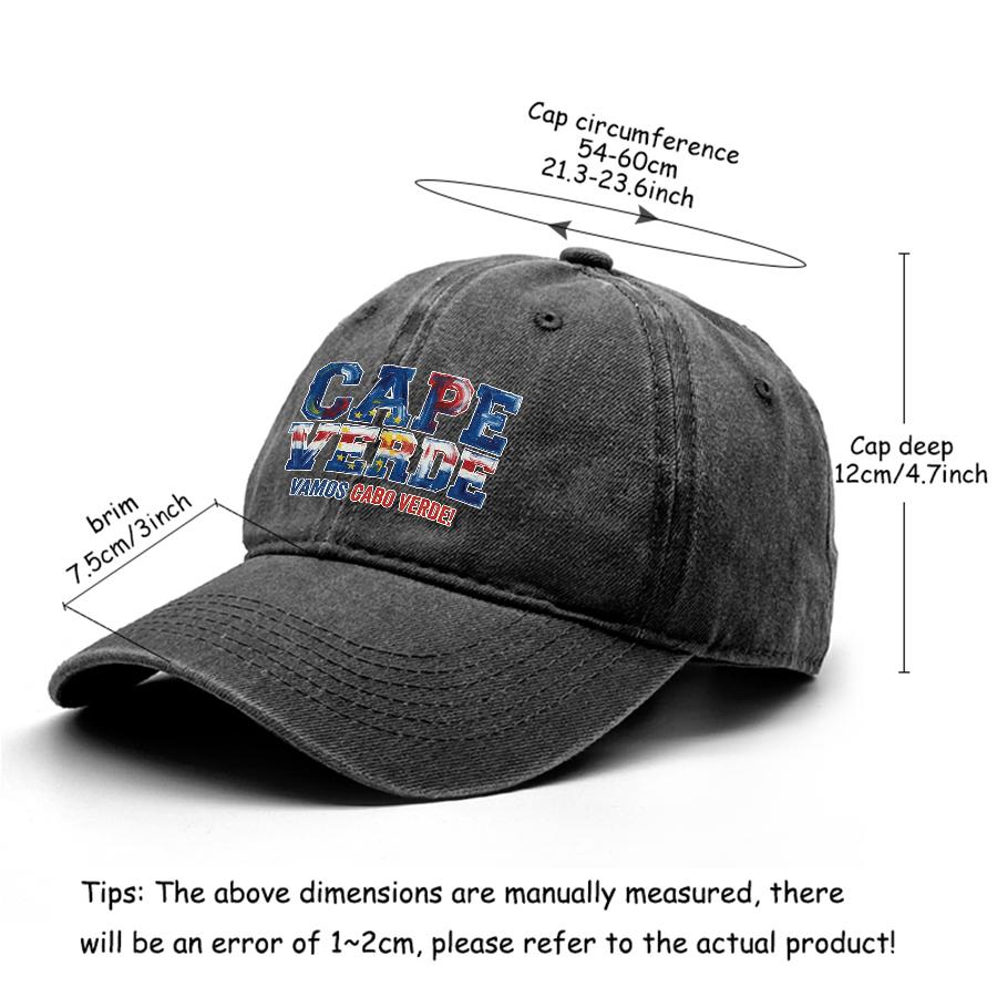 "КАБО-ВЕРДЕ" "Вперед, Кабо-Верде" Бейсболка Snapback с принтом флага, Регулируемая кепка от солнца, Легкая, Стильная, Винтажная мужская кепка