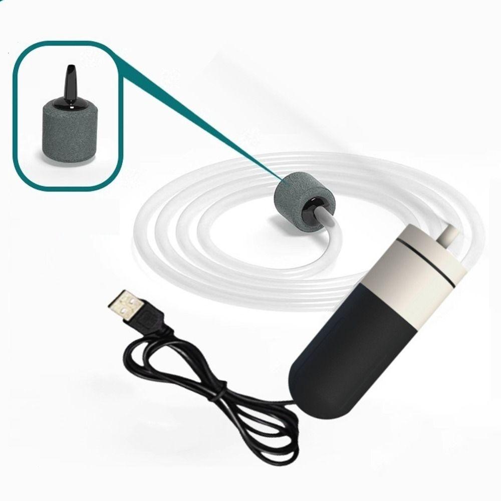 Adjustable Speed Aquarium Oxygen Air Pump USB Charging Ultra Quiet Aquatic Terrarium Filter Anti-slip Portable Mini Oxygen Pump