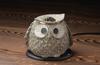 Tokoname Ware Tea Censer: Electric Tea Censer (with ceramic plate, 100V 40W power supply) Yamabo Kiln Stone Owl Design, Multi-purpose, Size: 13 x