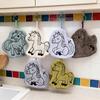 Мультяшное Лошадка Ручное Полотенце Моющееся Впитывающее Ручное Полотенце Милое Пони Полотенце с Петлей для Подвешивания для Кухни Ванной Комнаты Домашний Декор