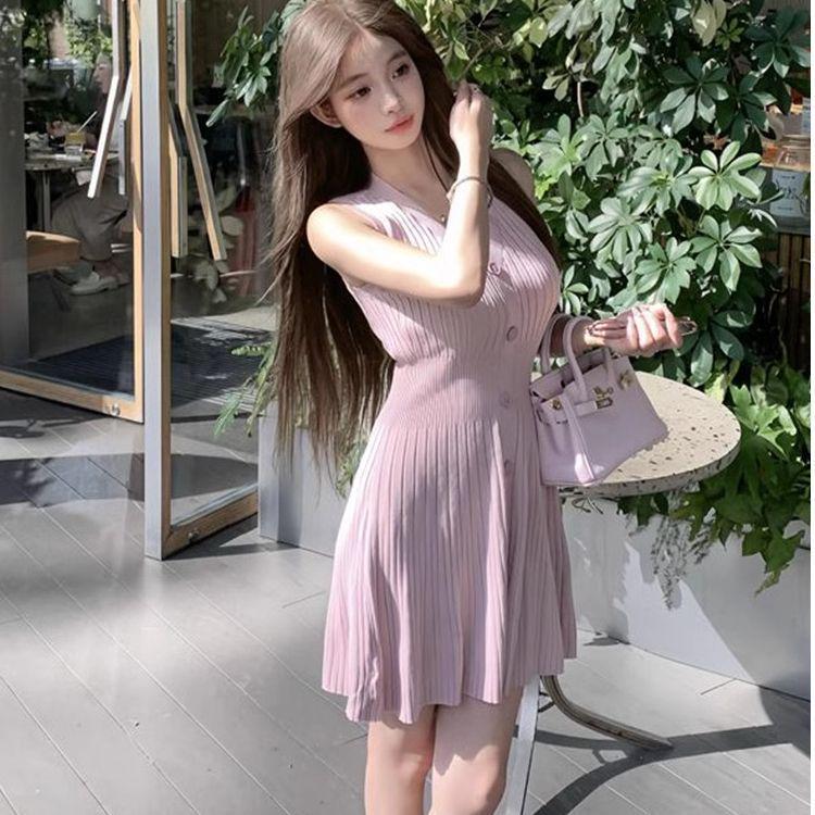 Элегантное платье-майка без рукавов из ледяного шелка с облегающим кроем для женщин