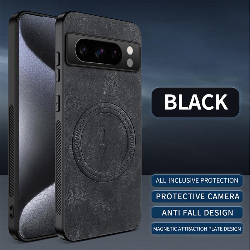 Для Google Pixel 8 Pro /Pixel 8Pro/Pixel 8A Чехол Простой Стильный Магнитное Притяжение Роскошная Кожаная Кожаная Защита от Падения