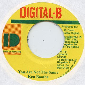 7-дюймовая пластинка КЕН БУТ - Ты не такой же Digital B 1989 Ямайка Регги, Ска и Даб
