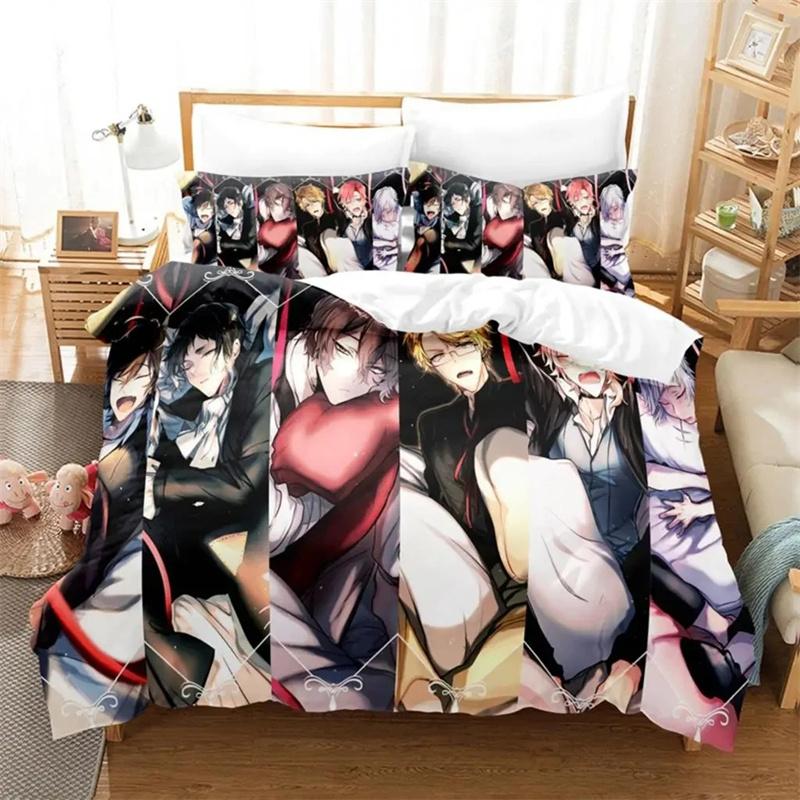 Аниме Dazai Bungo Stray Dogs Комплект постельного белья для мальчиков и девочек Twin Queen Size Пододеяльник Наволочка Кровать Дети Взрослый Домашний Текстиль Текстиль