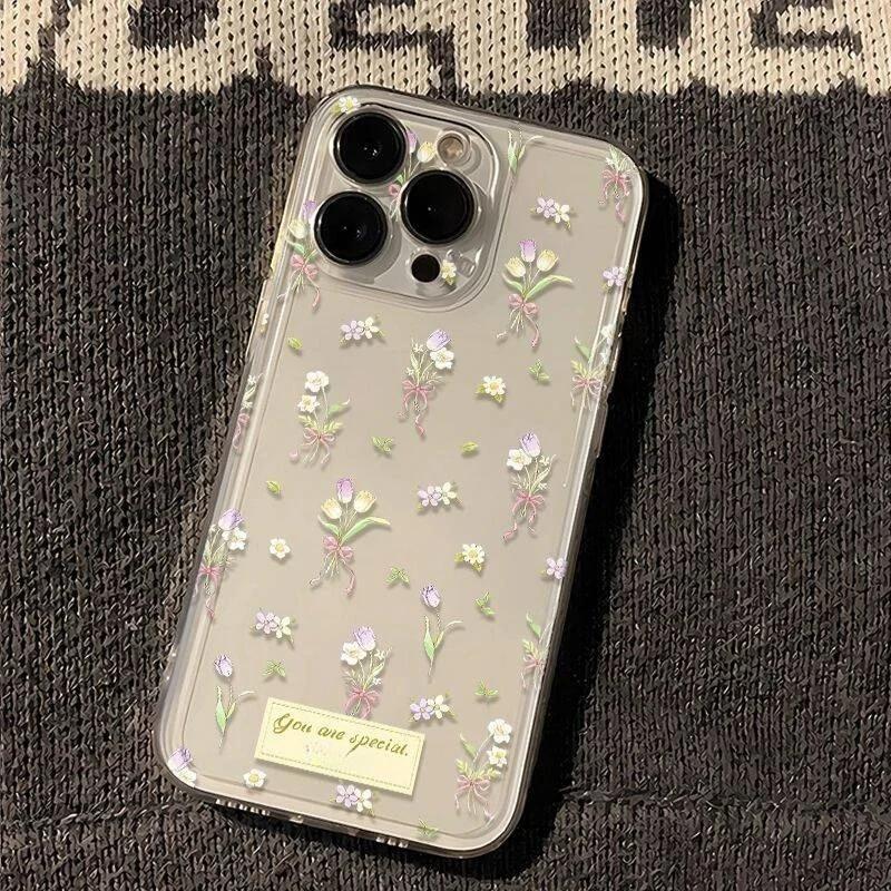 Vintage Butterfly & Floral Protective Phone Case For iPhone 17 Air 16 16e 15 13 12 11 Pro Max Anti-Scratch Slim Fit Funda Cover