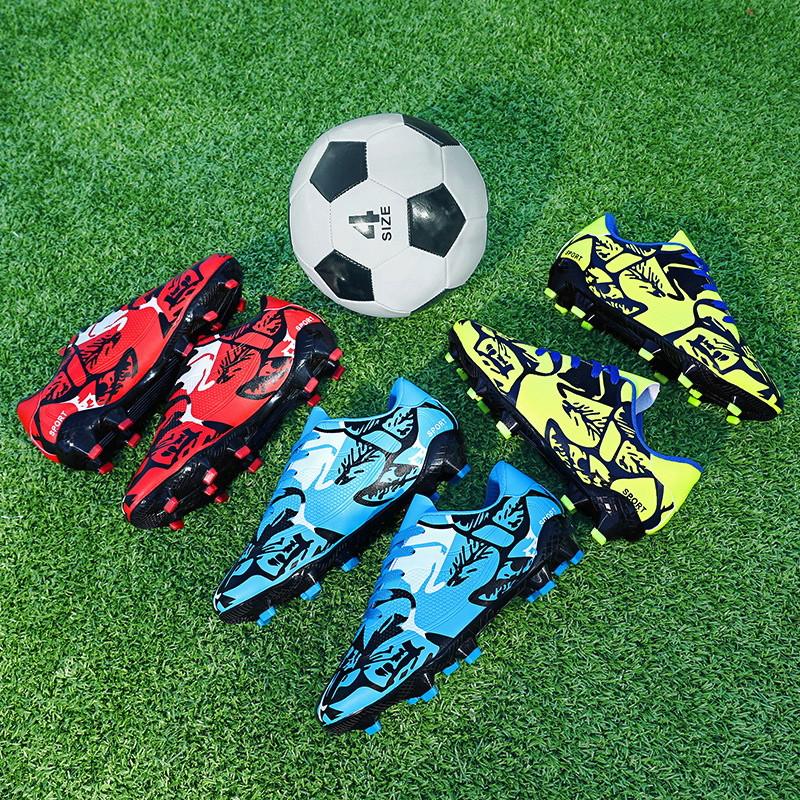 Professional Training Football Shoes Men's Low-top Leather Spikes Football Sports Shoes Low-top Youth Sneakers Large Size
