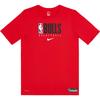 NBA Collaboration Dri-Fit Chicago Bulls T-Shirt Logo Comfortable Quick-Dry Short Sleeve Kids Tops Bright-Red 3Z2B7BBKU-BUL