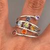 Xiaomi Huitan Irregular Designed Women Rings with Colorful CZ Silver Color Statement Female Finger Rings Hip Hop Gilrs Jewelry