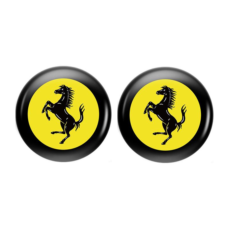 5.5СМ F-Ferrari-F Логотип Автомобиля Наклейка на Руль Декоративная Наклейка для Ferrari Roma 488 Portofino Spider SF90 F8 Competizione