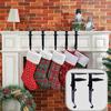 Christmas Stocking Holder 2-in-1 Mantel Wreath Hanger No Drill Heavy Duty Adjustable Hook for Mantel Front Door Xmas Decoration