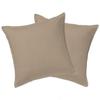 Pillowcases - LIGHT TAUPE - 60x60cm - 100% Cotton - Machine Washable - 57 Threads/cm²