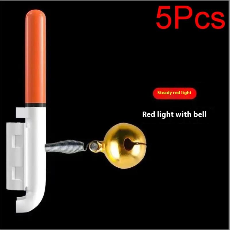 5 шт. многоразовый электронный светящийся стик с колокольчиком, набор LED рыболовных сигнализаторов, аксессуары, рыболовный электронный светящийся стик для удилища