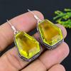 Драгоценный камень Лимонный Топаз Серебро 925 пробы Подарок Ювелирное изделие Серьга 1,77"