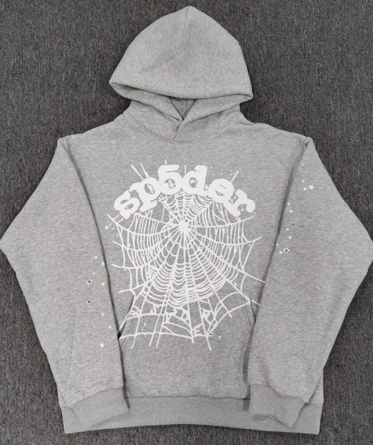 Мужская толстовка с принтом «Паутина» - Модная, свободного кроя, с плюшевой подкладкой