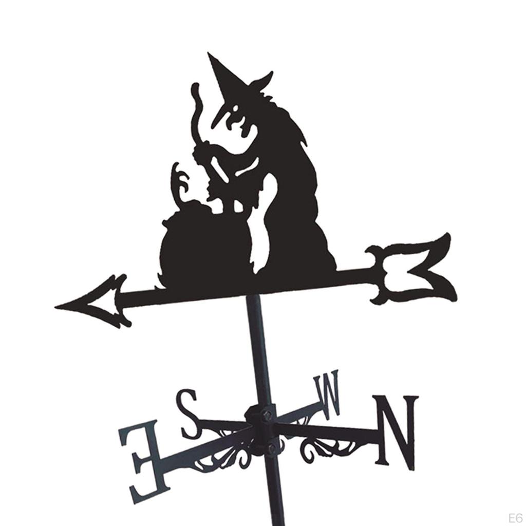 Черный флюгер из кованого железа, индикатор направления, сцена на ферме, классический флюгер для улицы