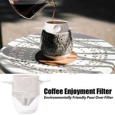 Фильтр для кофе из нержавеющей стали, портативный складной безбумажный фильтр для кофе с подставкой