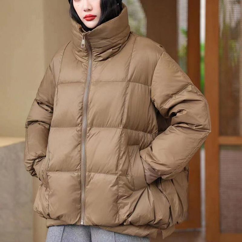 Literary and fashionable design sense short down jacket women's winter new stand-up collar warm casual small jacket